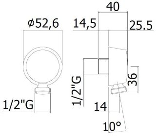 Штуцер, золото Cezares CZR-AI5-03/24